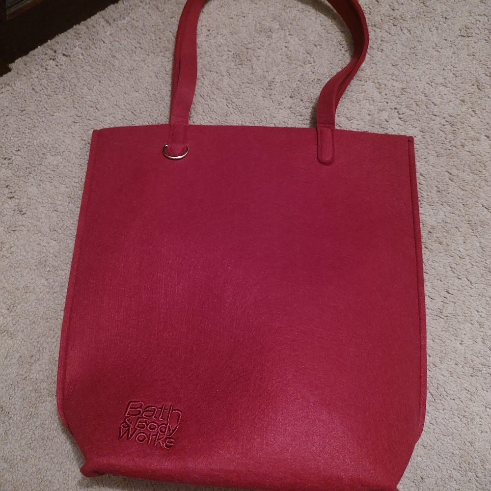 Bath & Body Works Burgundy Tote Bag